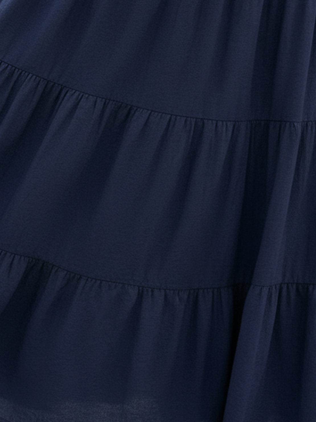 Smocked sleeveless maxi dress with tiered skirt and scoop neckline