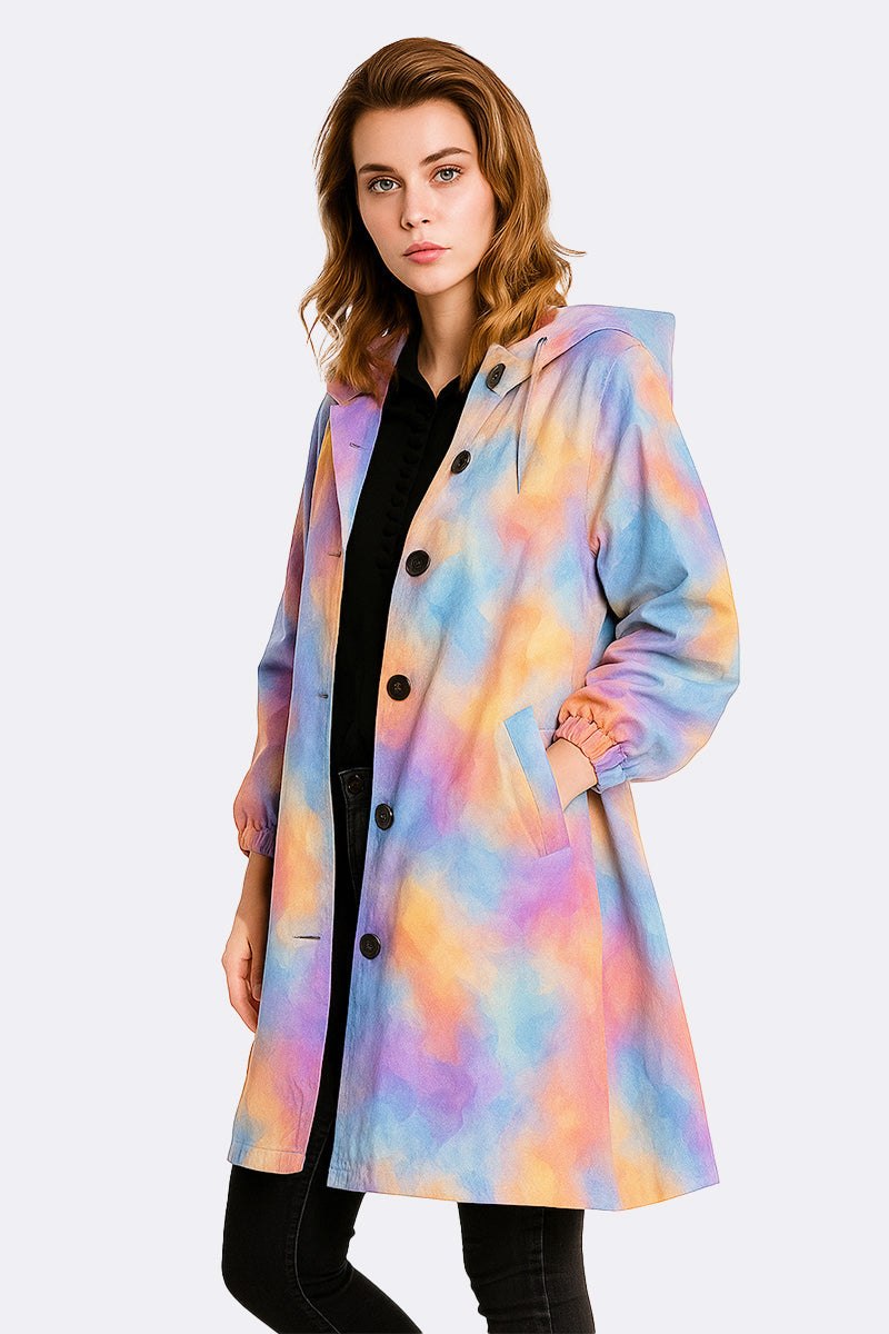 Water Resistant Oversized Hooded Windbreaker Rain Jacket - Halloween Collection