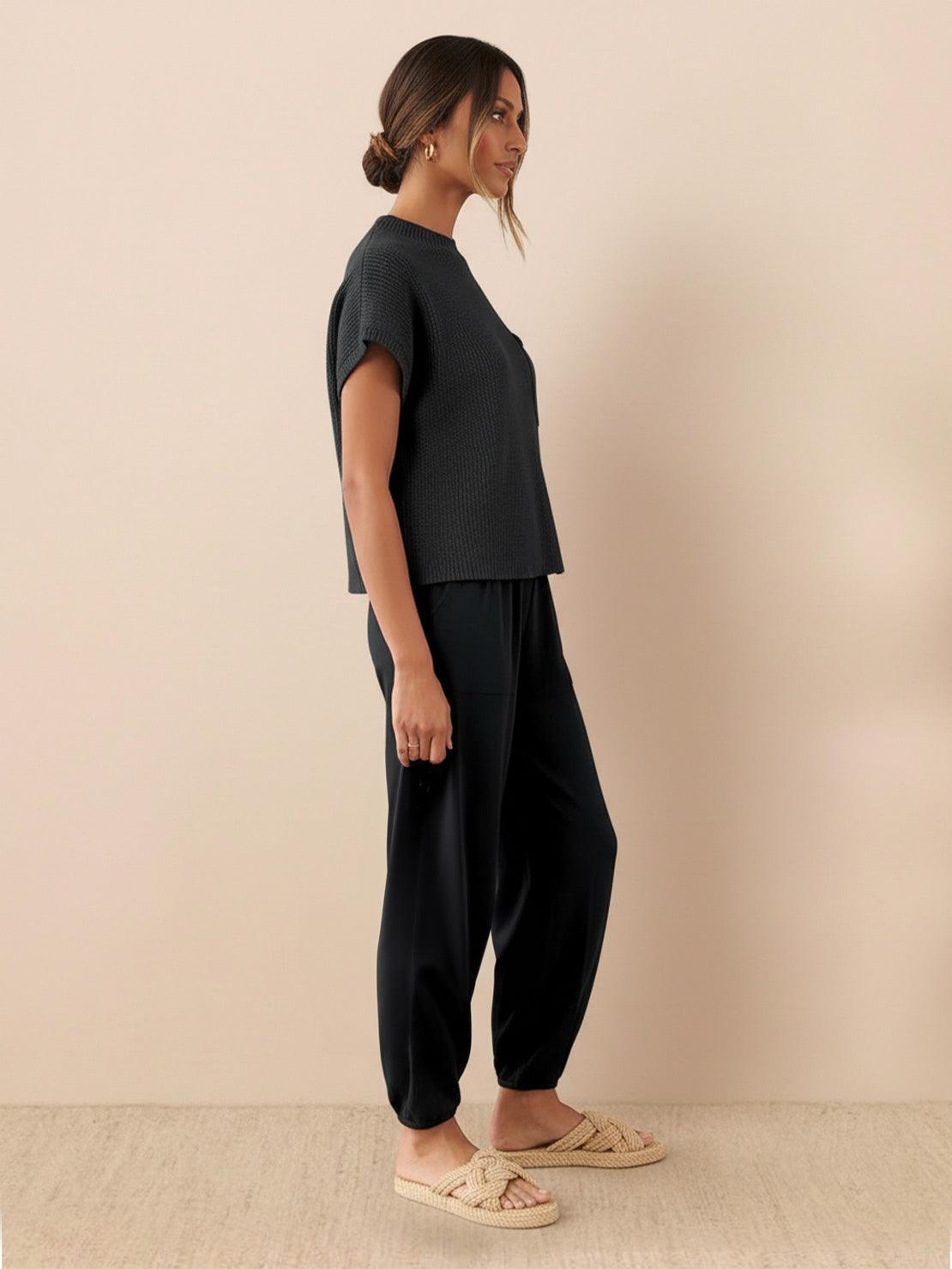 Comfy Couture Knit Sweater two-piece set with relaxed fit and soft knit fabric