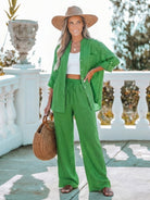 100% cotton double comfort set two-piece in multiple colors for women