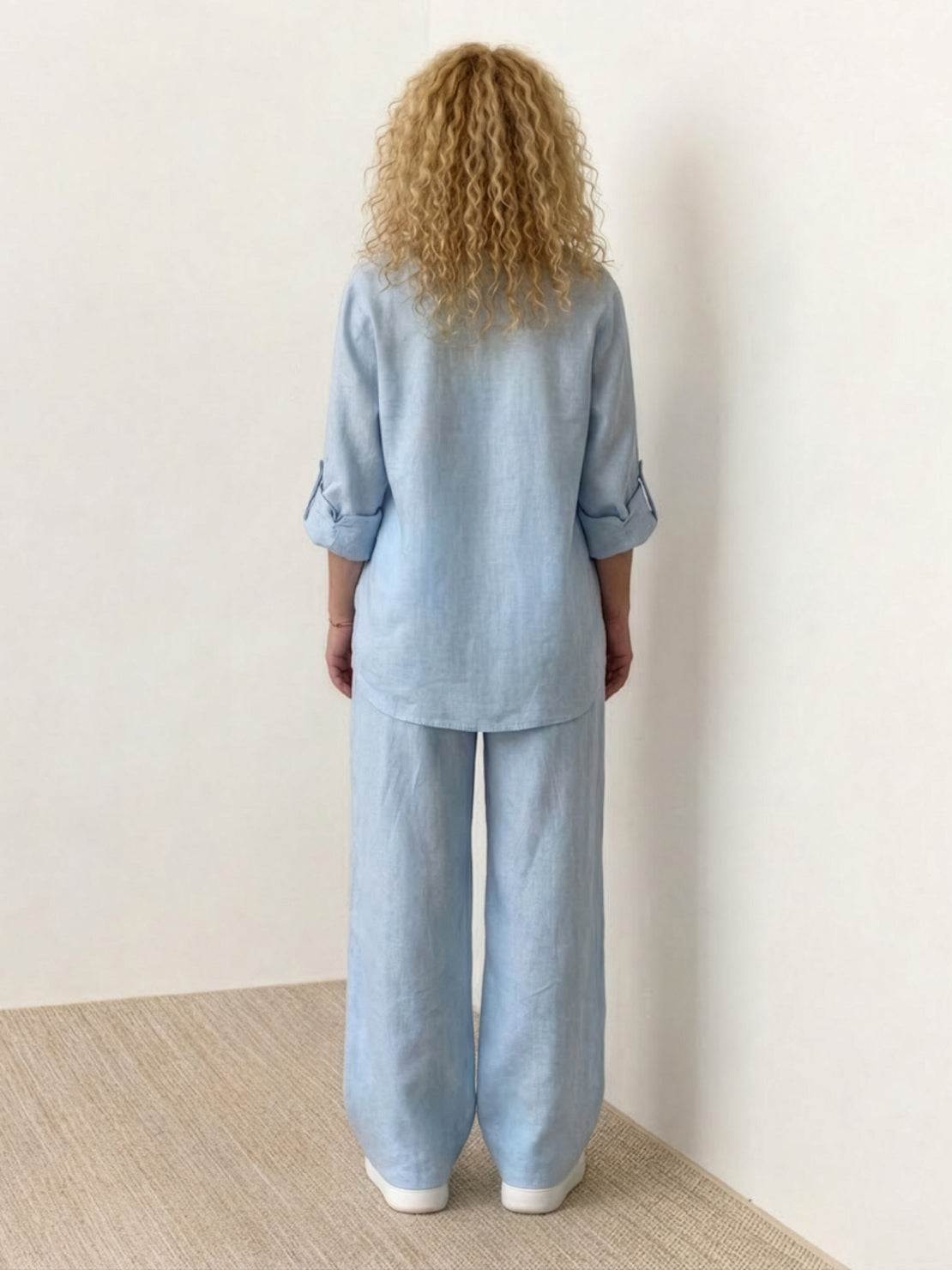 100% cotton double comfort two-piece set in multiple colors with relaxed fit and breathable fabric