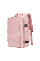 Chic Wanderlust Waterproof Backpack in pink with multiple compartments and ergonomic padded straps