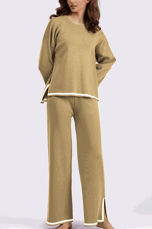 Long Sleeved Relaxed Fit Lounge Two-Piece Set