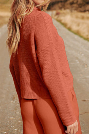 European Minimalism: Relaxed Sweater Top And Trouser Set - Halloween Collection