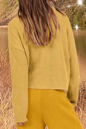 European Minimalism: Relaxed Sweater Top And Trouser Set - Halloween Collection