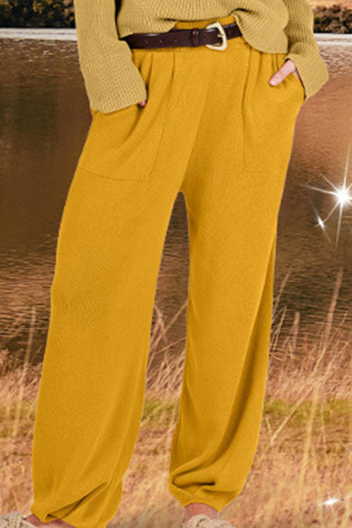 European Minimalism: Relaxed Sweater Top And Trouser Set - Halloween Collection