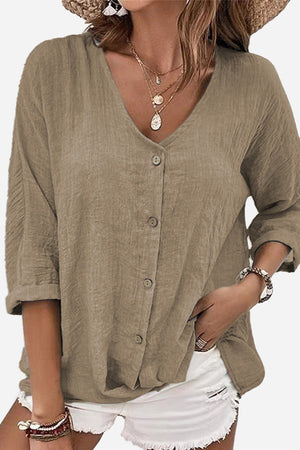 Breezy Button Front Tunic