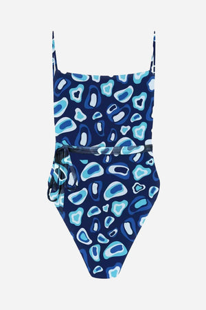 Tan-Through Open Back One Piece Swimsuit