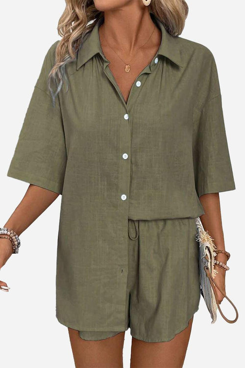 Coastal Linen Cotton Two Piece Set