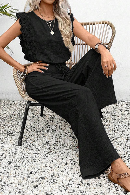 Elegant Two-Piece Set With Lace Detail