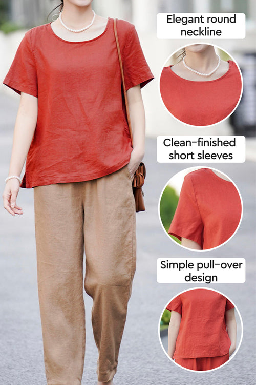 100% Pure Linen Breathable Classic Shirt
