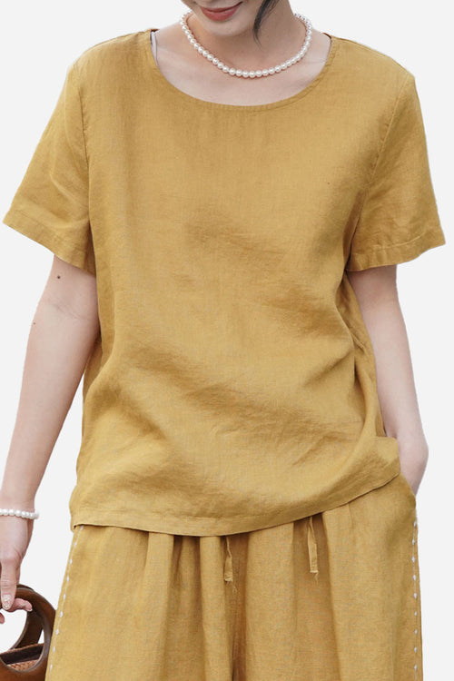 100% Pure Linen Breathable Classic Shirt