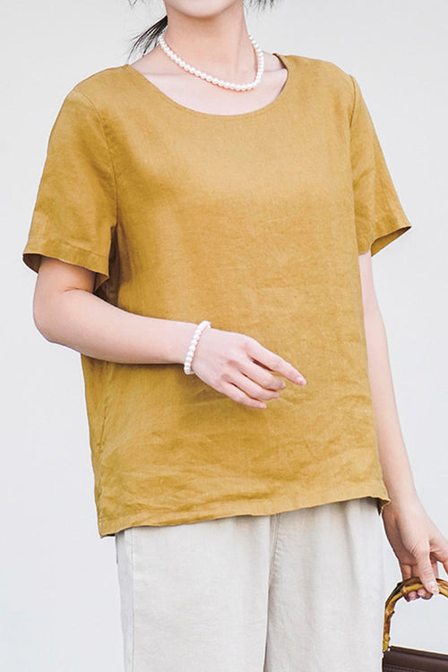 100% Pure Linen Breathable Classic Shirt