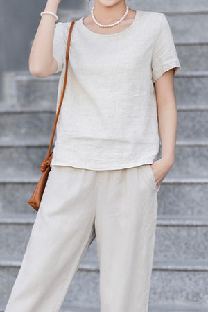 100% Pure Linen Breathable Classic Shirt