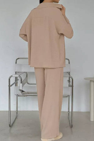 Relaxed Fit Wide-Leg Two-Piece Set