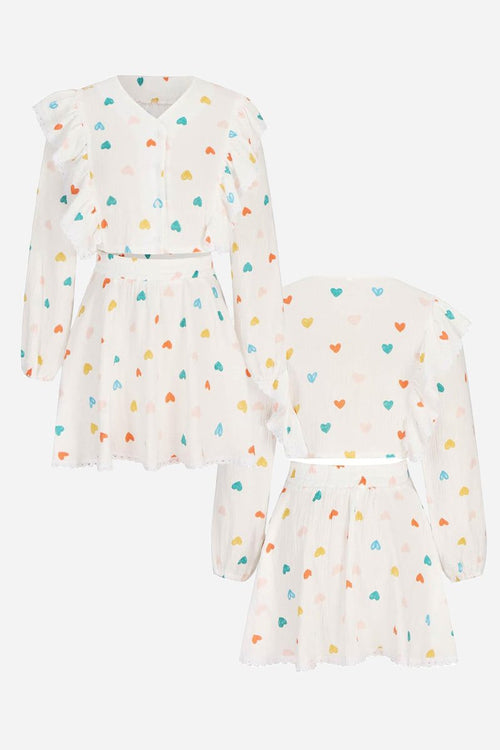 Sweet Countryside 100% Cotton Ruffled Two-Piece Set