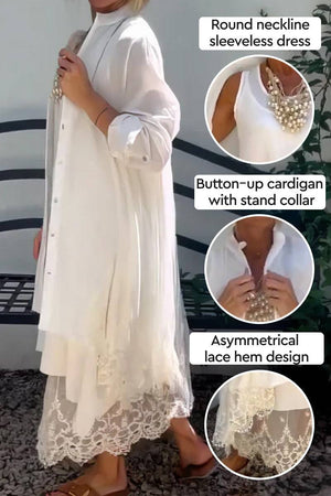 Villa Breeze Dress and Cardigan Set