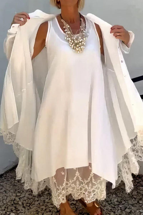 Villa Breeze Dress and Cardigan Set
