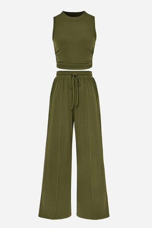 Stroll & Hangout Ribbed Knit Two-Piece Set