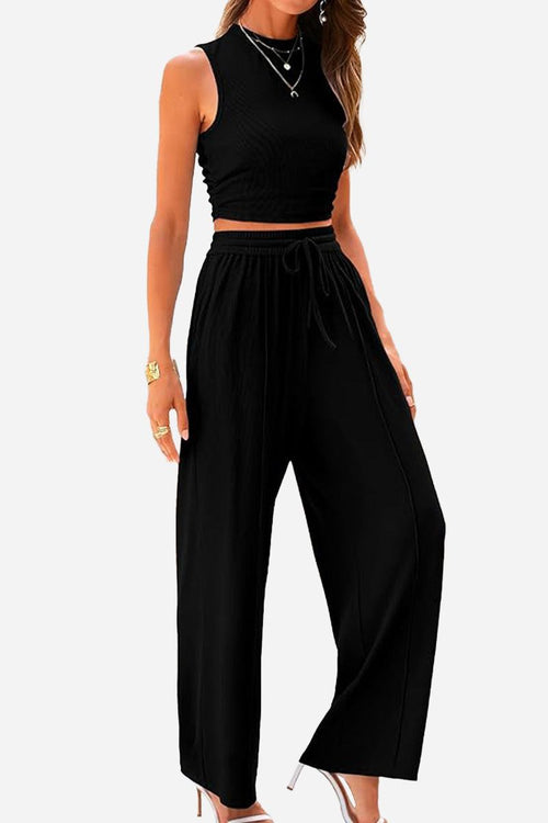 Stroll & Hangout Ribbed Knit Two-Piece Set