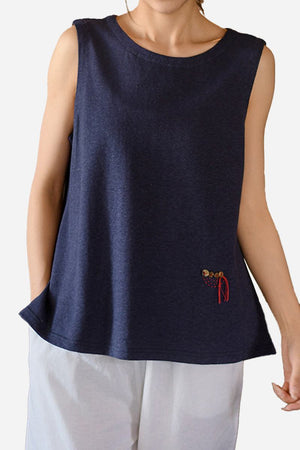 Dandelion Fields Cotton Linen Top