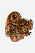 Twilight Blooms Scarf with warm floral print and tassel edges, lightweight and soft polyester fabric.