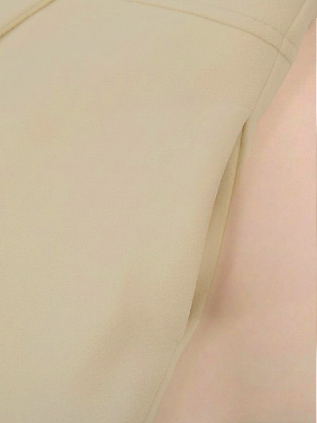 Tailored fit and flare trench coat with double-breasted buttons and smooth lining