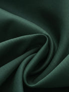 Slimming V-neck midi dress with button-front, ruffle cuffs, and A-line skirt in wrinkle-resistant fabric