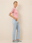 Slim fit short-sleeve mock neck tee made from 100% ultra-fine Merino wool, breathable and wrinkle-resistant