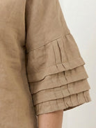 Two-piece 100% cotton wrap skirt set with hip-length top and A-line maxi skirt