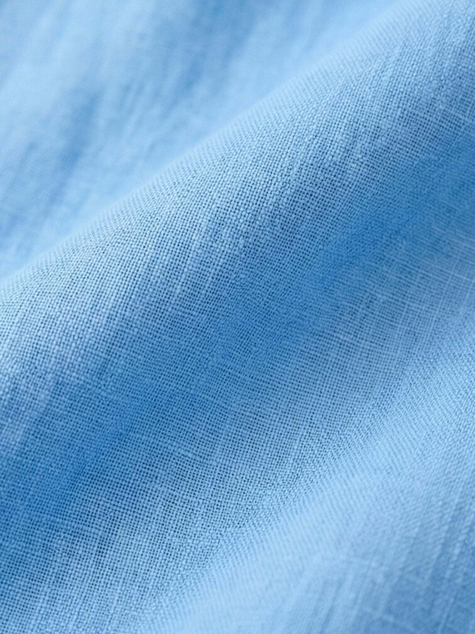 Two-piece cotton linen set with V-neck top and wide-leg elastic waist pants