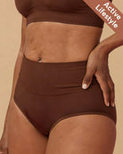 Still Her Motion™ ActiveFlex leakproof underwear 5-pack showing nylon-spandex fabric and cotton-lined gusset design