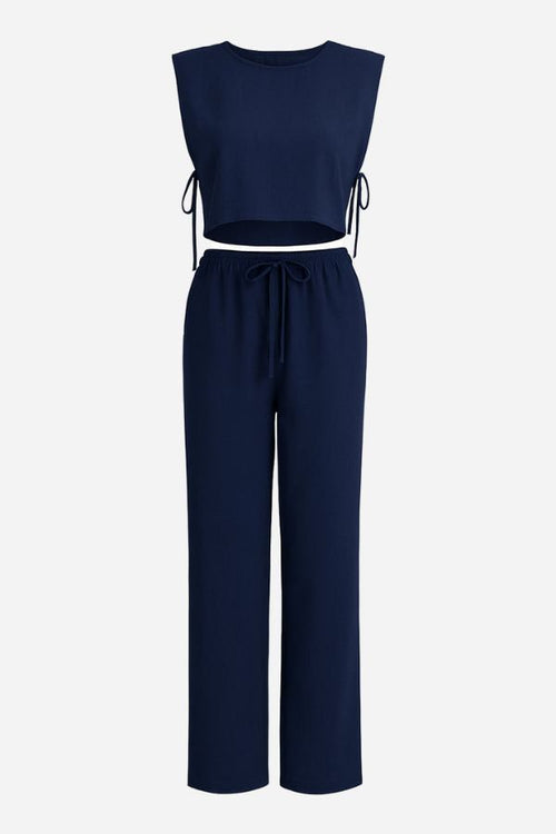 Breathable Cotton-Linen Blend Two-Piece