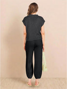 Comfy Couture Knit Sweater two-piece set with soft, relaxed fit and matching pants