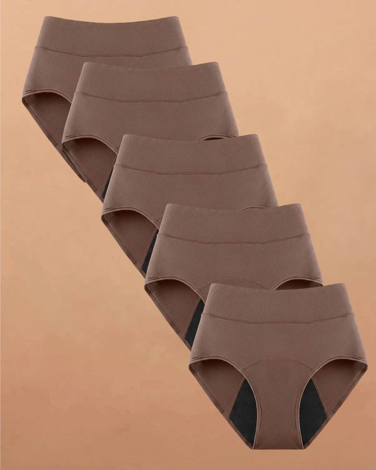 Still Her Motion™ ActiveFlex leakproof underwear 5-pack with high-stretch nylon-spandex and cotton lining