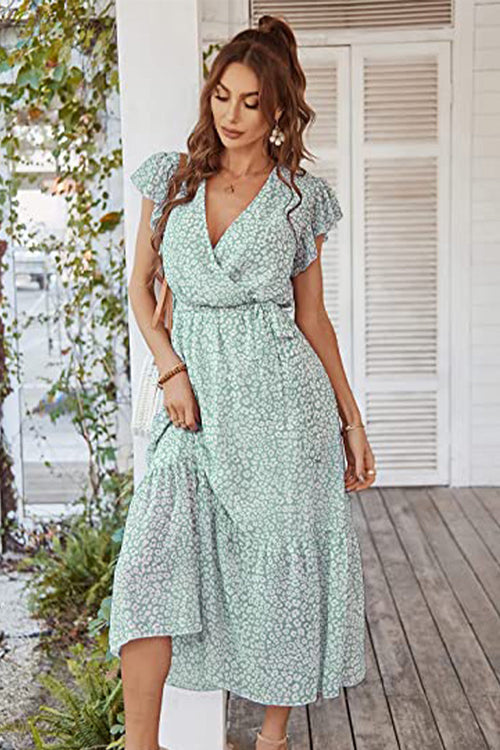 Elegant Blossoms Boho Maxi Dress