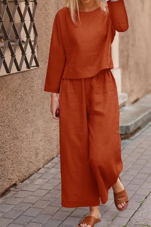 Loose Solid Color Two-Piece Set