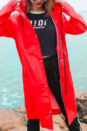 Lightweight Ultra Water-Resistant Long Windbreaker Jacket