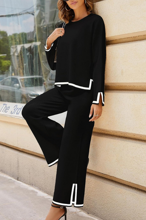 Long Sleeved Relaxed Fit Lounge Two-Piece Set