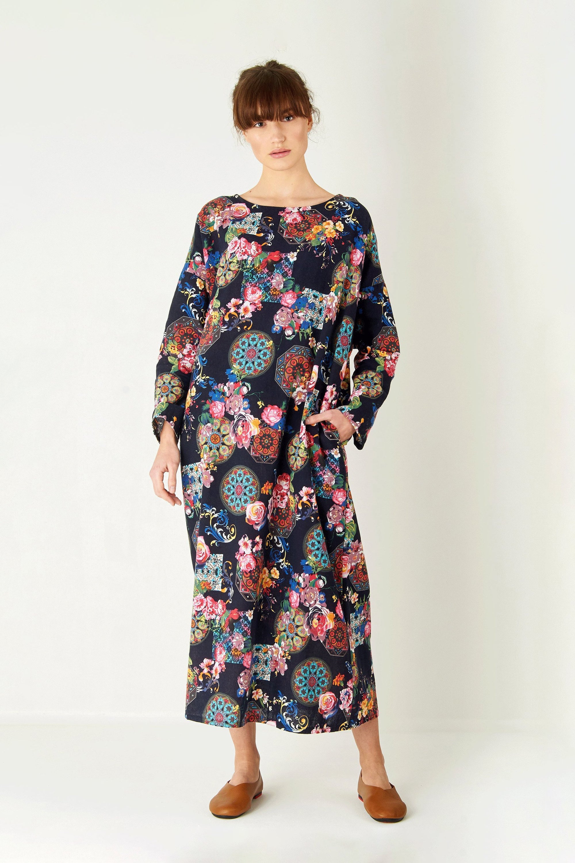 Maxi Floral Dress with Pockets